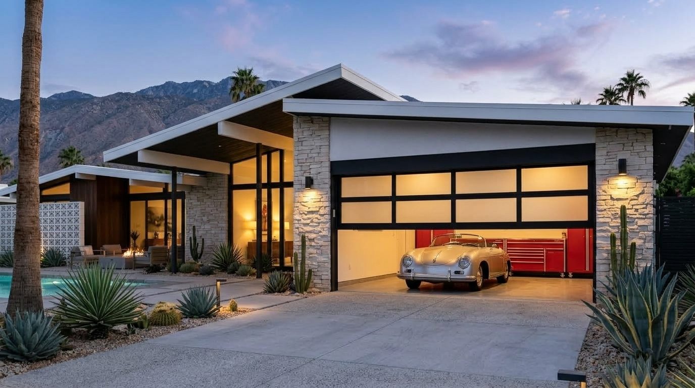 Morgan Garage Door Services Garage Door Gliding Open Revealing Warm Illuminated Interior